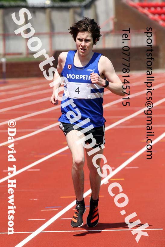 1500 metres, 2021 Northumberland, Durham and Cleveland Schools. Photo: David T. Hewitson/Sports for All Pics
